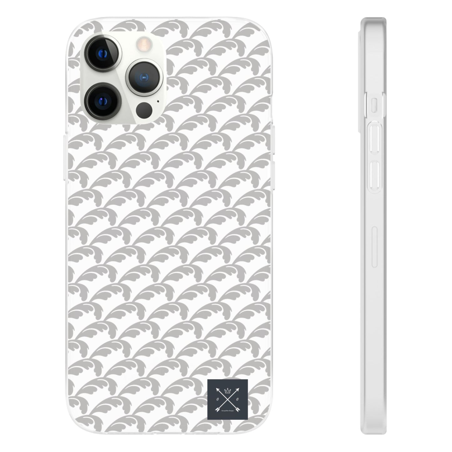 Beautiful Beloved Flourish (silver/white) - Flexi Phone Cases