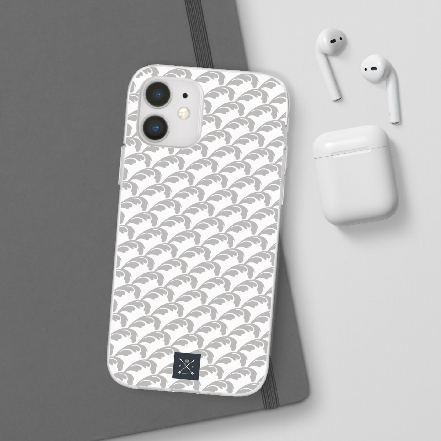 Beautiful Beloved Flourish (silver/white) - Flexi Phone Cases