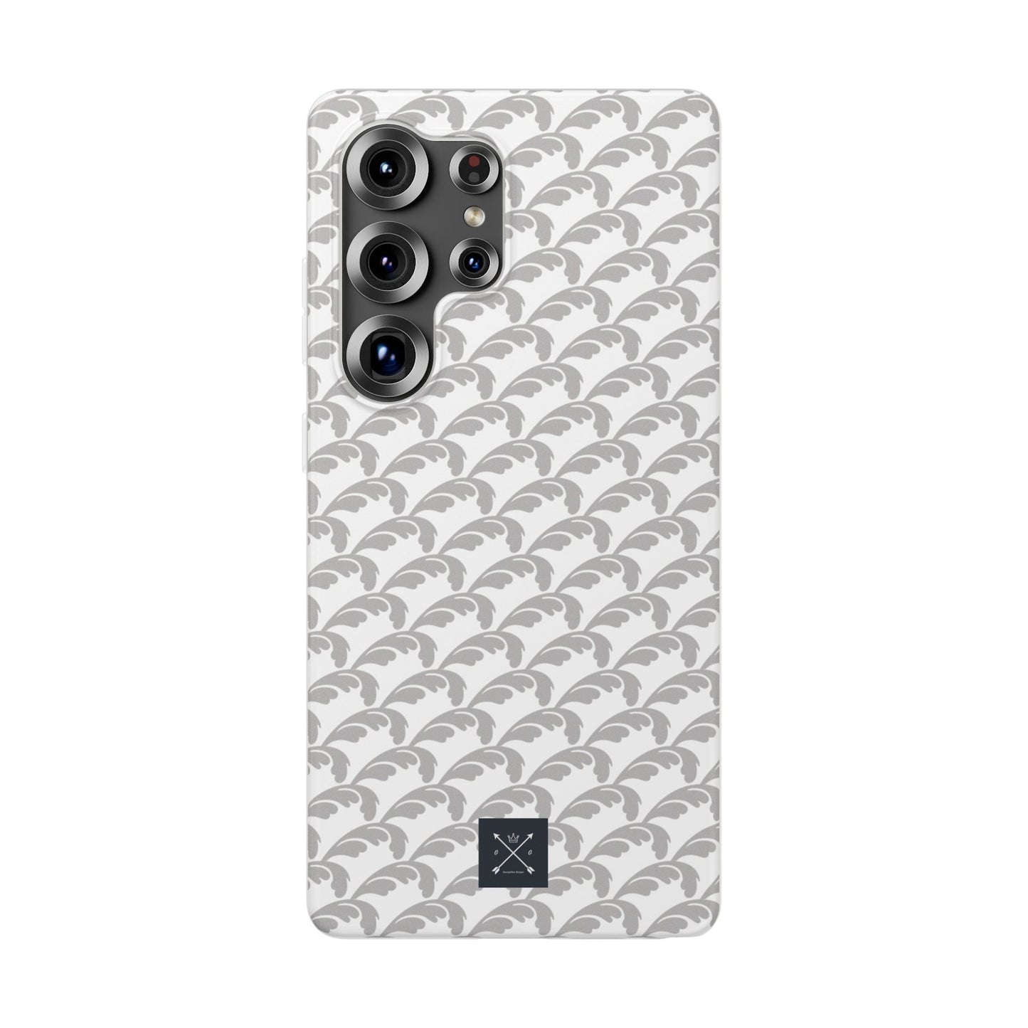 Beautiful Beloved Flourish (silver/white) - Flexi Phone Cases