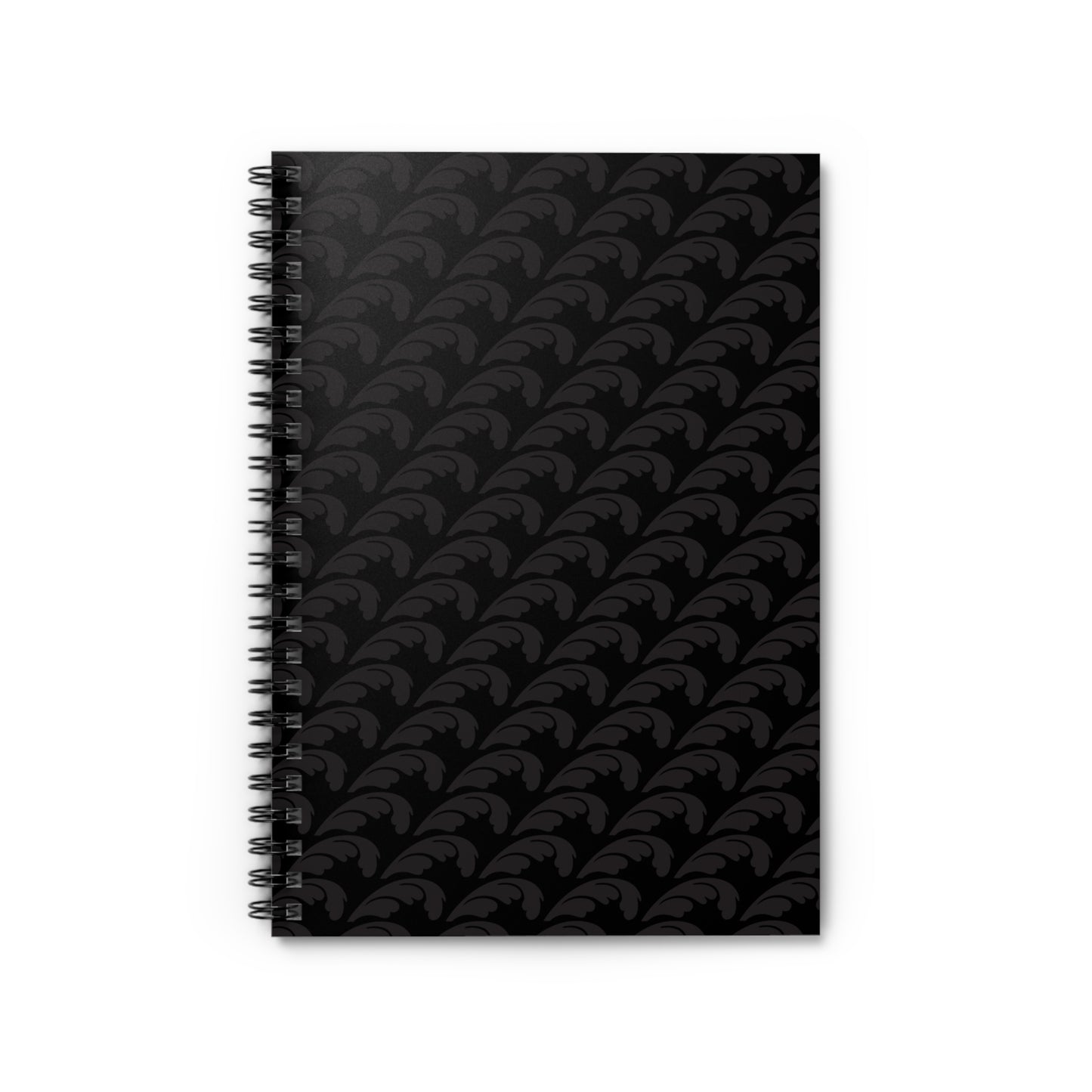 Beautiful Beloved Flourish (black/black) - Spiral Notebook - Ruled Line