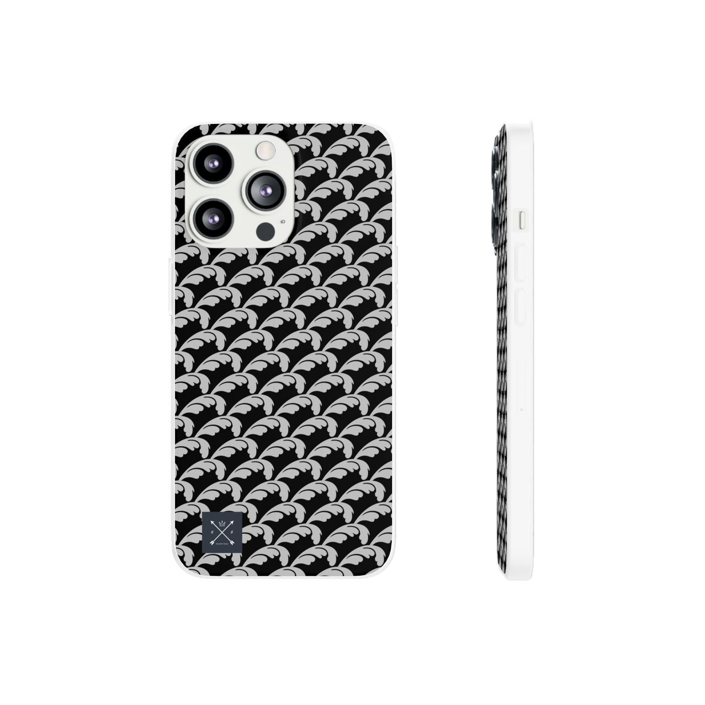 Beautiful Beloved Flourish (silver/black) - Flexi Phone Cases