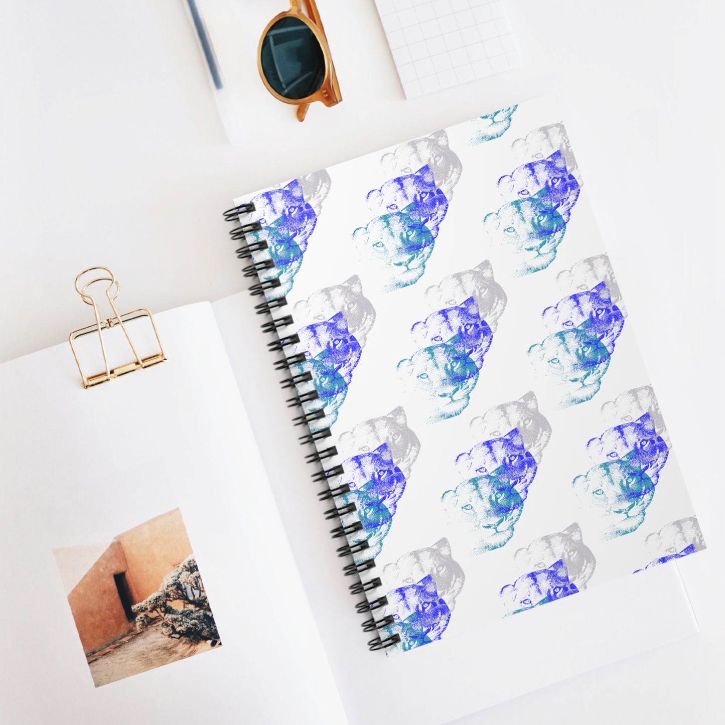 Lioness Arising - Spiral Notebook - Ruled Line - wht