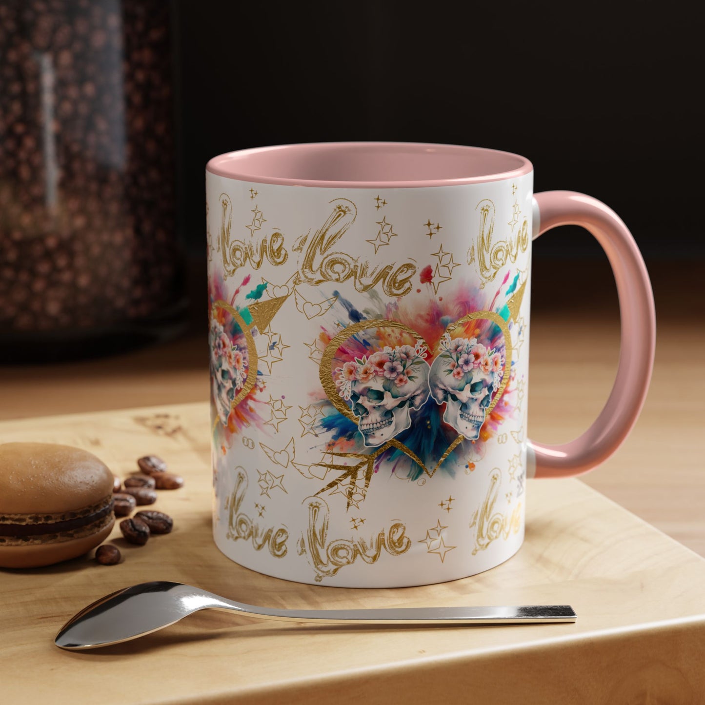 Love is Golden Watercolor - Accent Coffee Mug (11, 15oz)