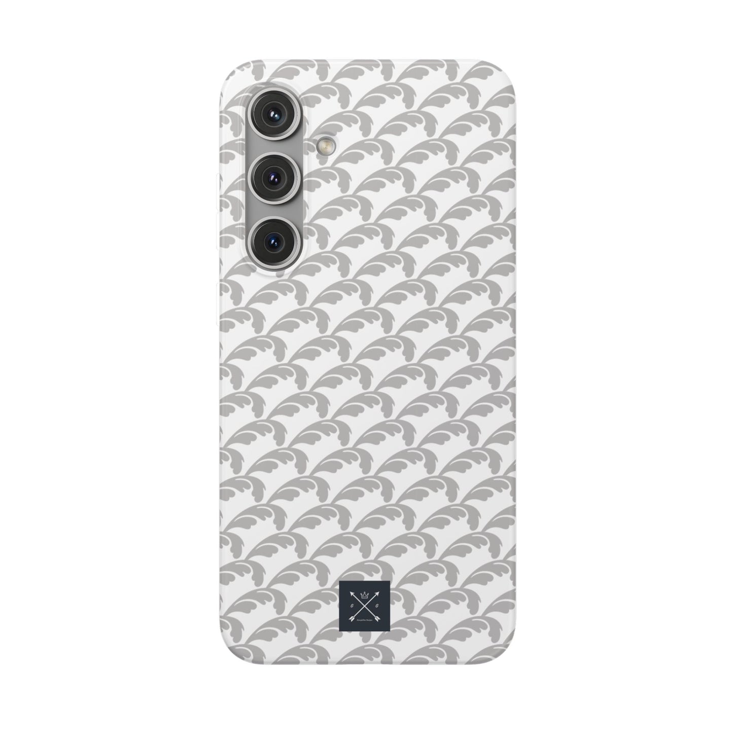 Beautiful Beloved Flourish (silver/white) - Flexi Phone Cases