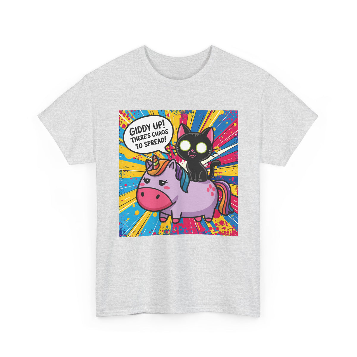 Giddy Up There’s Chaos To Spread - Unisex Heavy Cotton Tee