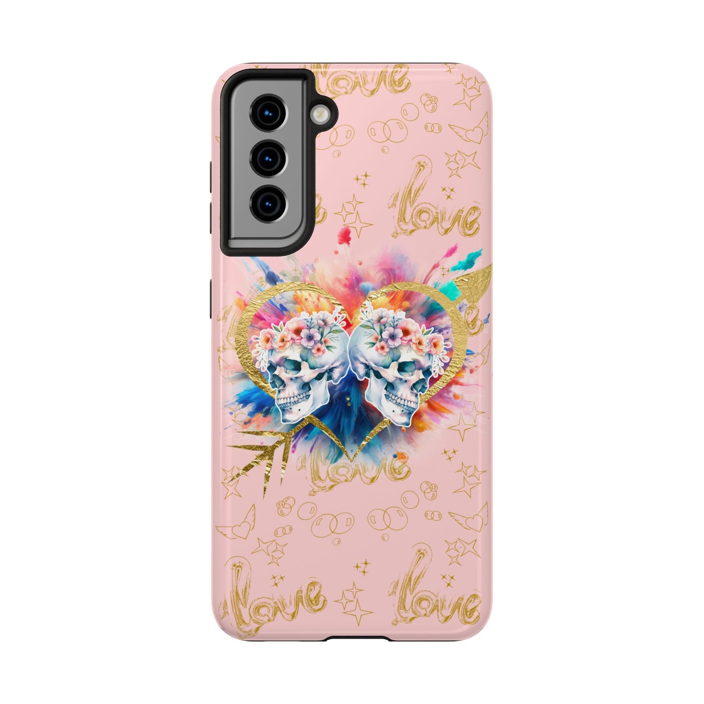 Love is Golden Watercolor (pink) - Tough Phone Cases