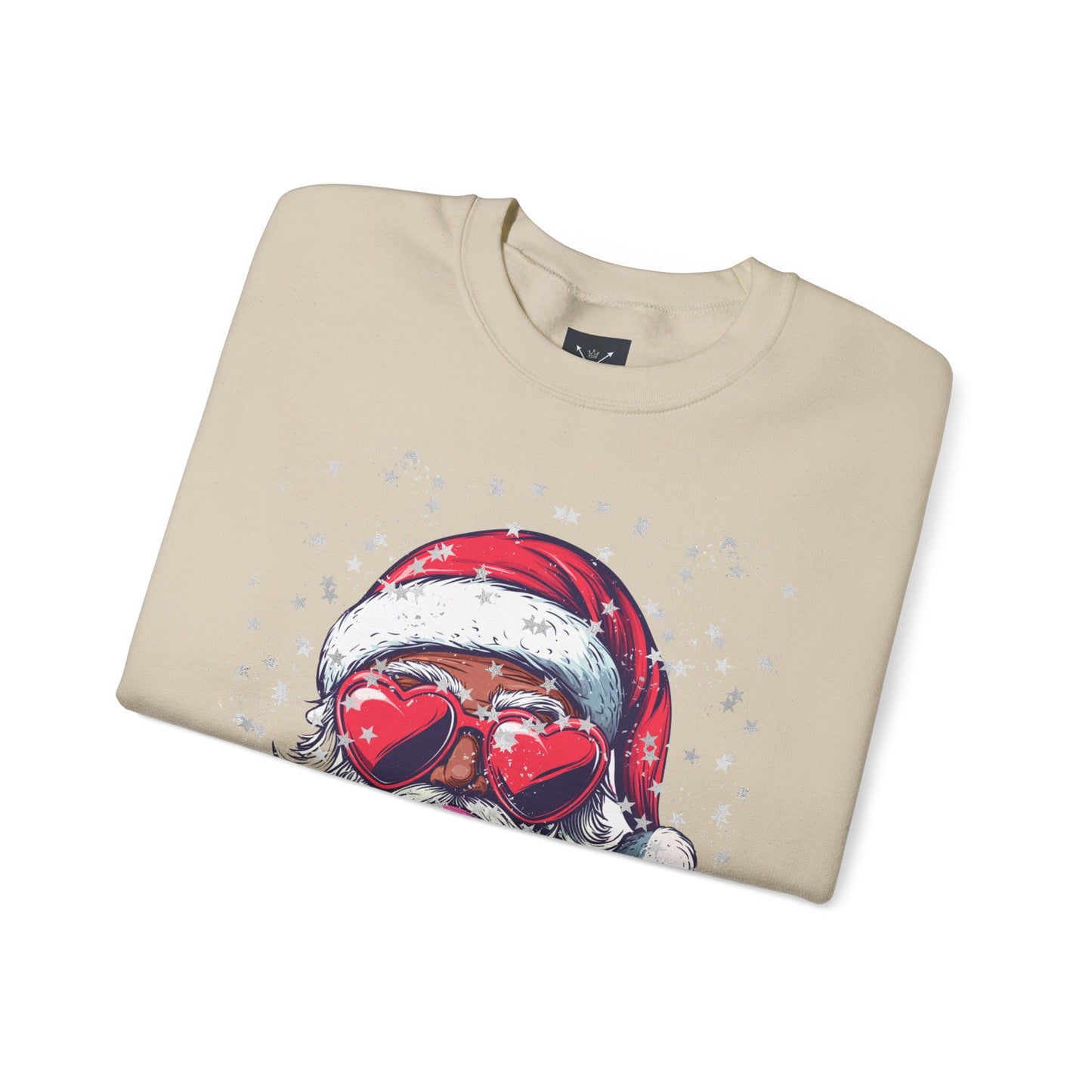 Retro Bubblegum Black Santa - Unisex Heavy Blend™ Crewneck Sweatshirt