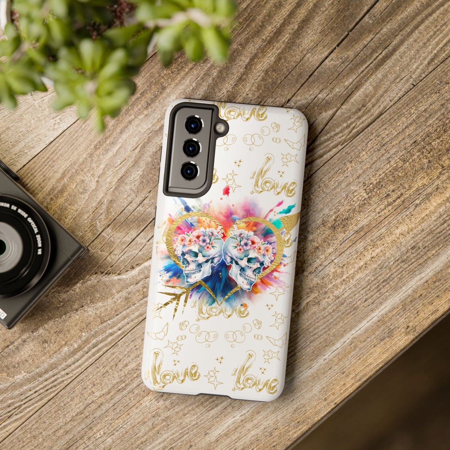 Love is Golden Watercolor - Tough Phone Cases