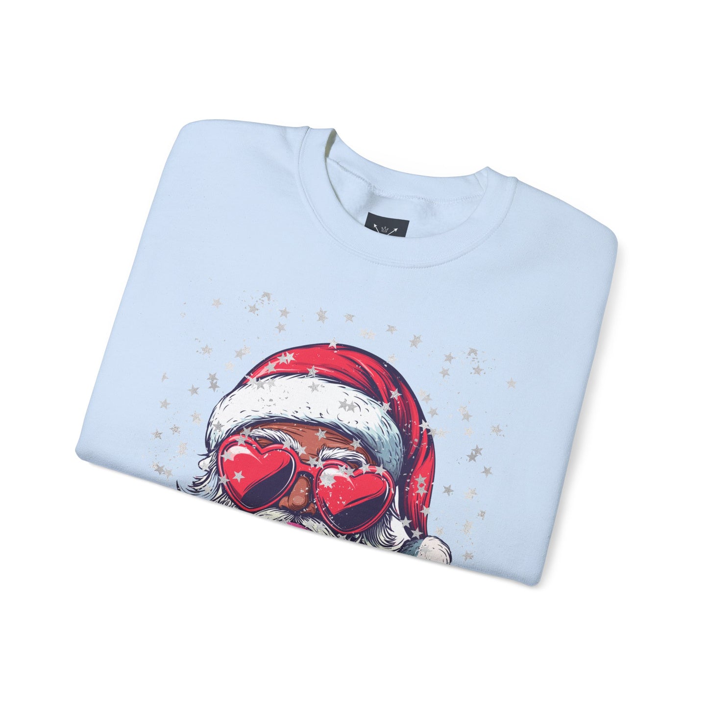 Retro Bubblegum Black Santa - Unisex Heavy Blend™ Crewneck Sweatshirt