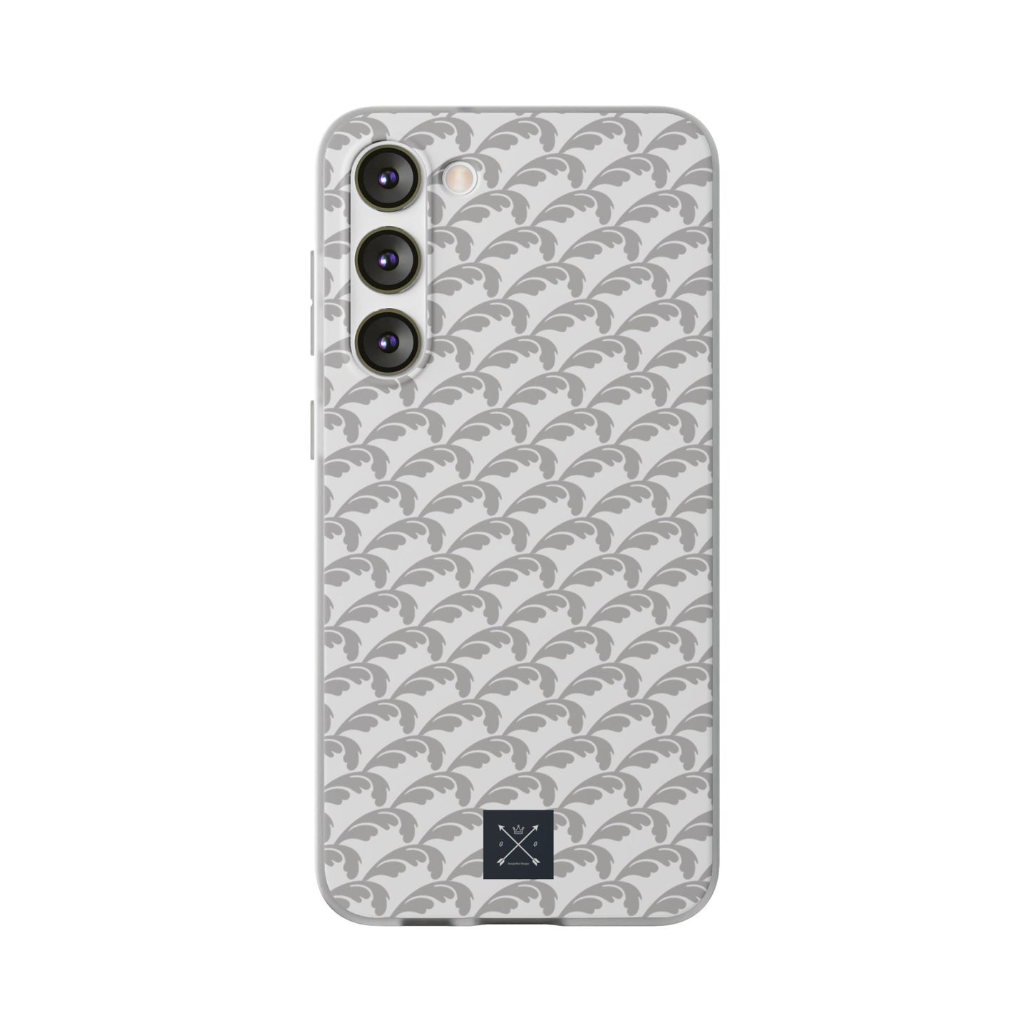 Beautiful Beloved Flourish (silver/white) - Flexi Phone Cases