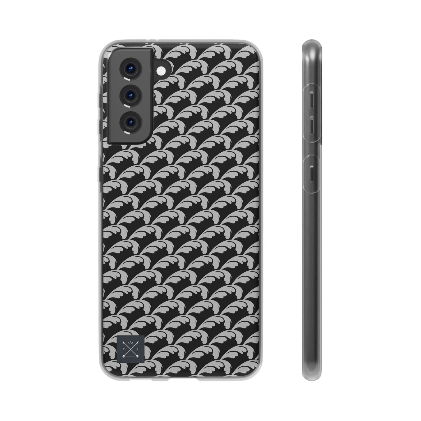 Beautiful Beloved Flourish (silver/black) - Flexi Phone Cases