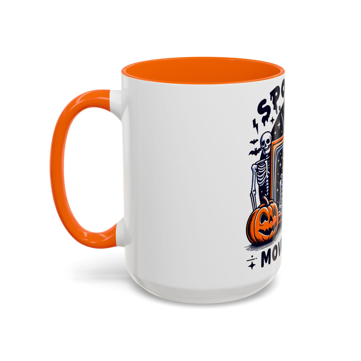 Spoooky Movie Club Skeletons - Color Accent Coffee Mug
