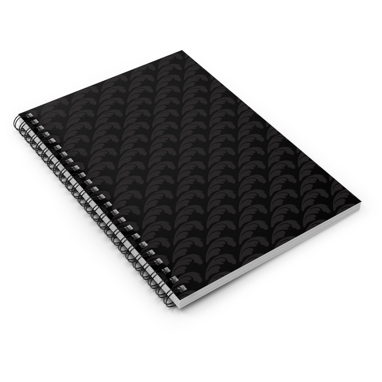 Beautiful Beloved Flourish (black/black) - Spiral Notebook - Ruled Line