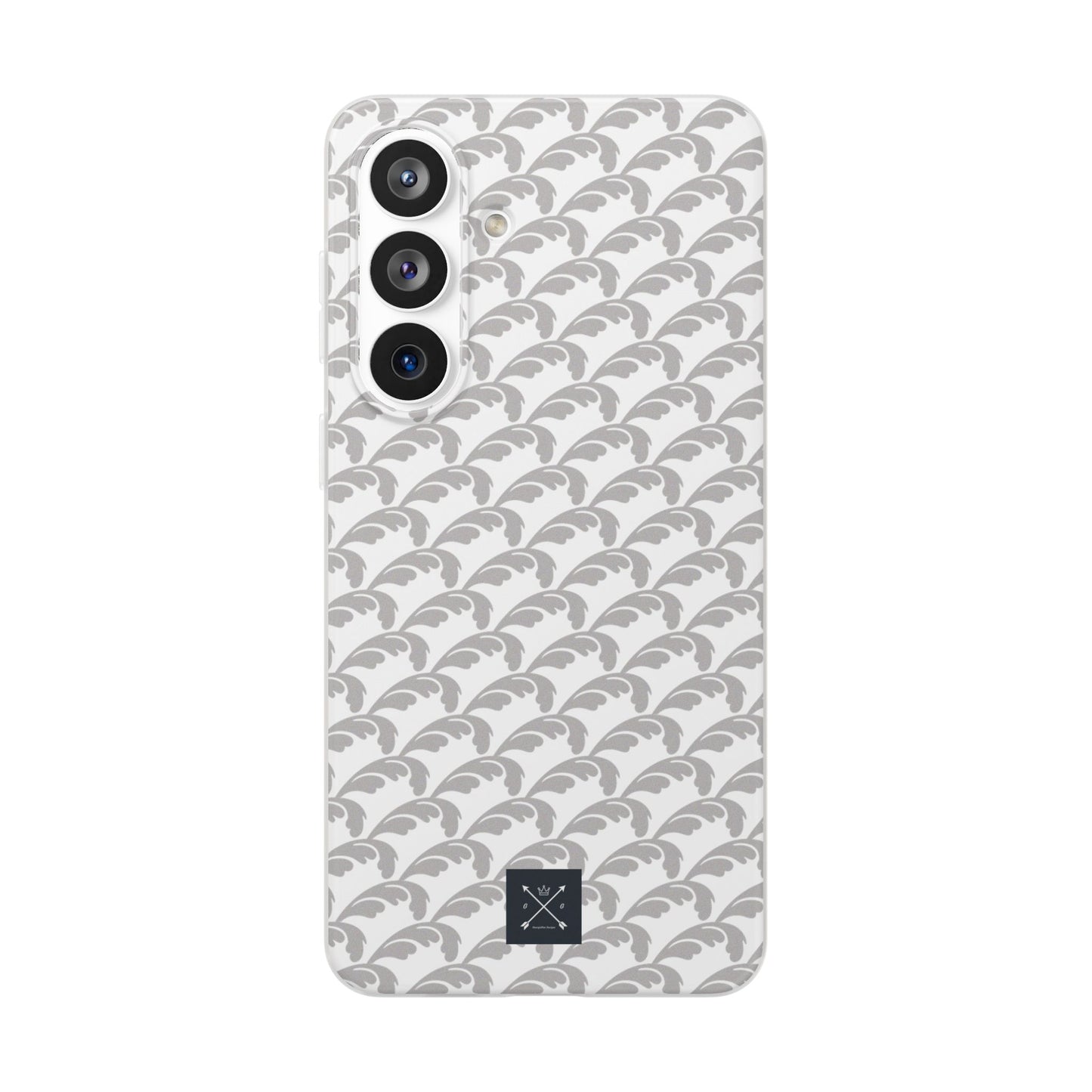 Beautiful Beloved Flourish (silver/white) - Flexi Phone Cases