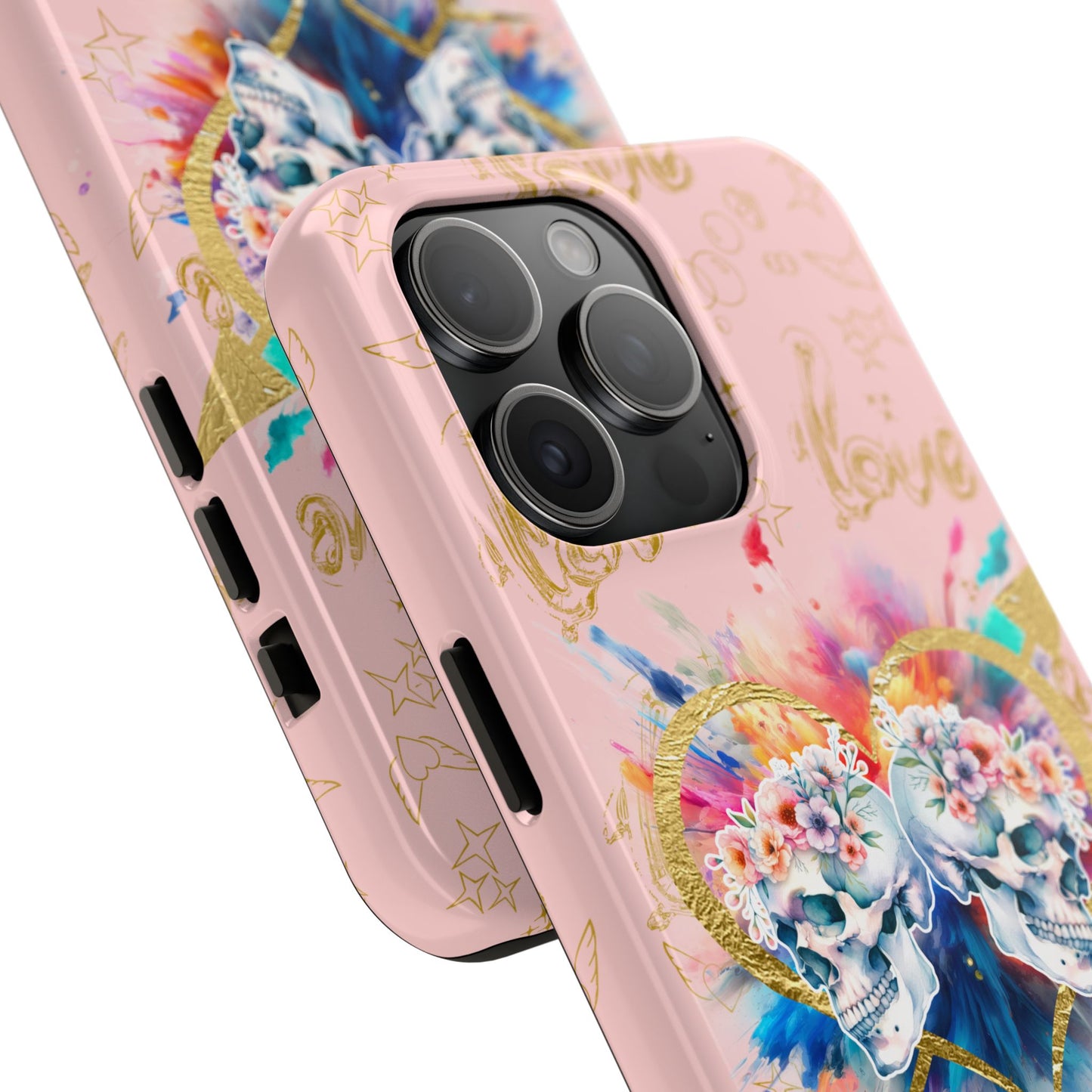 Love is Golden Watercolor (pink) - Tough Phone Cases