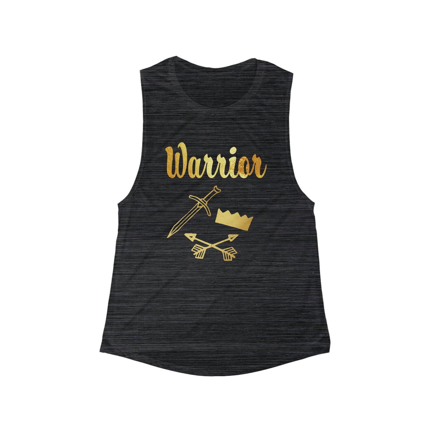 Women's Gold and Bold Warrior -  Flowy Scoop Muscle Tank