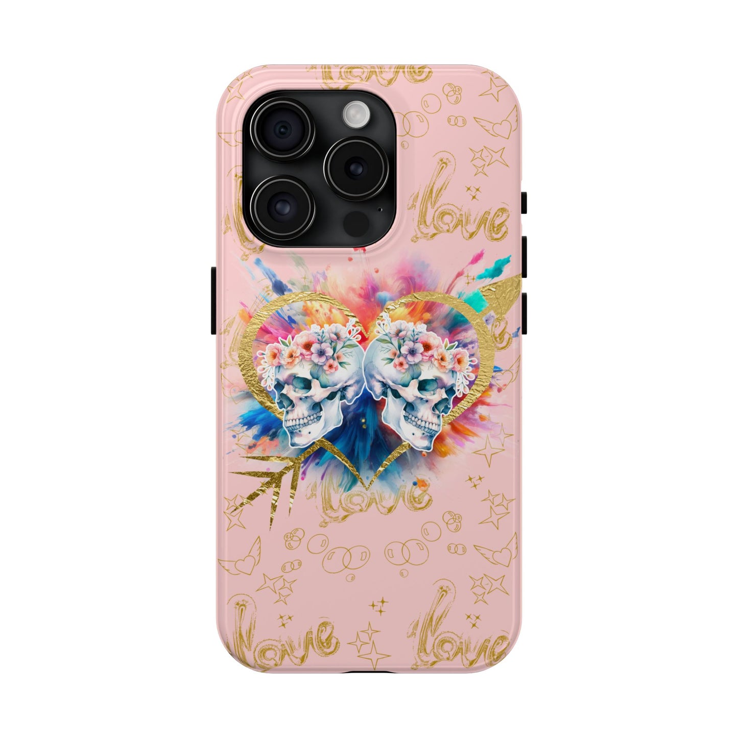 Love is Golden Watercolor (pink) - Tough Phone Cases