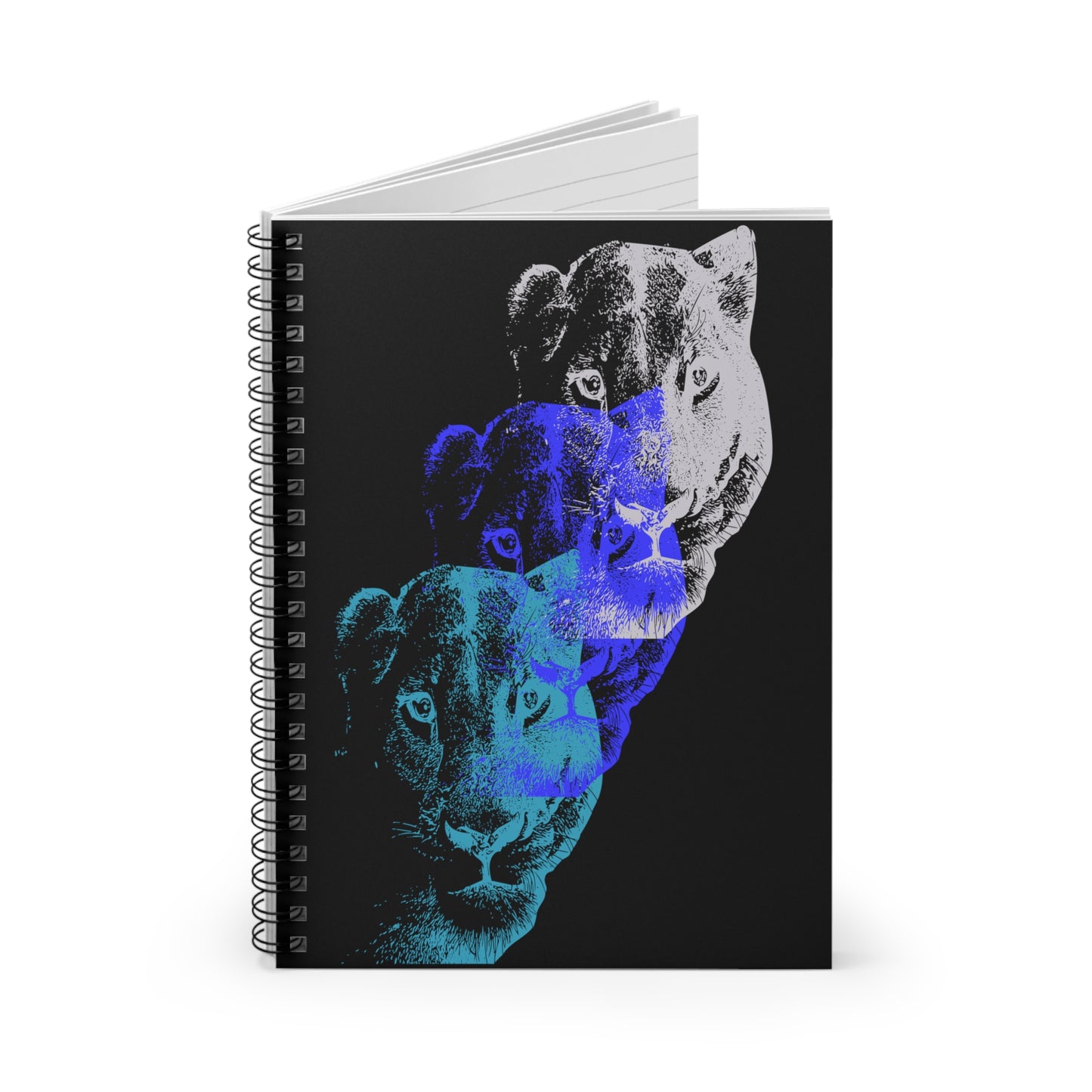 Lioness Arising - Spiral Notebook - Ruled Line - blk