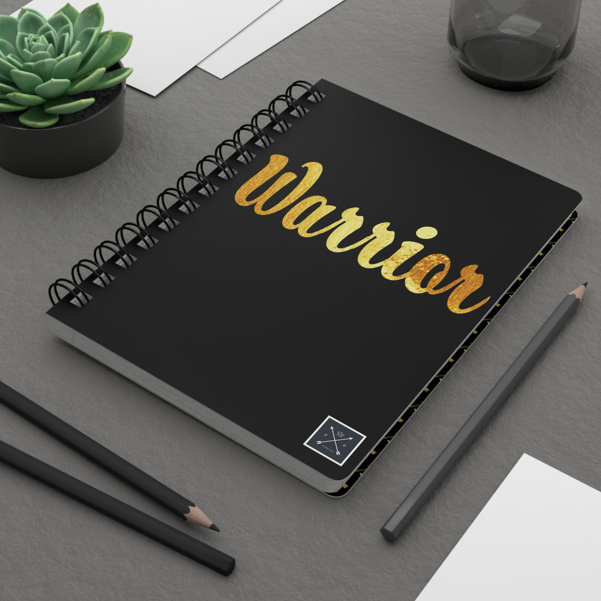 Gold and Bold Warrior - Spiral Notebook - Ruled Line