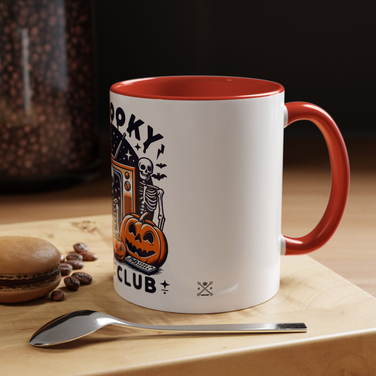 Spoooky Movie Club Skeletons - Color Accent Coffee Mug