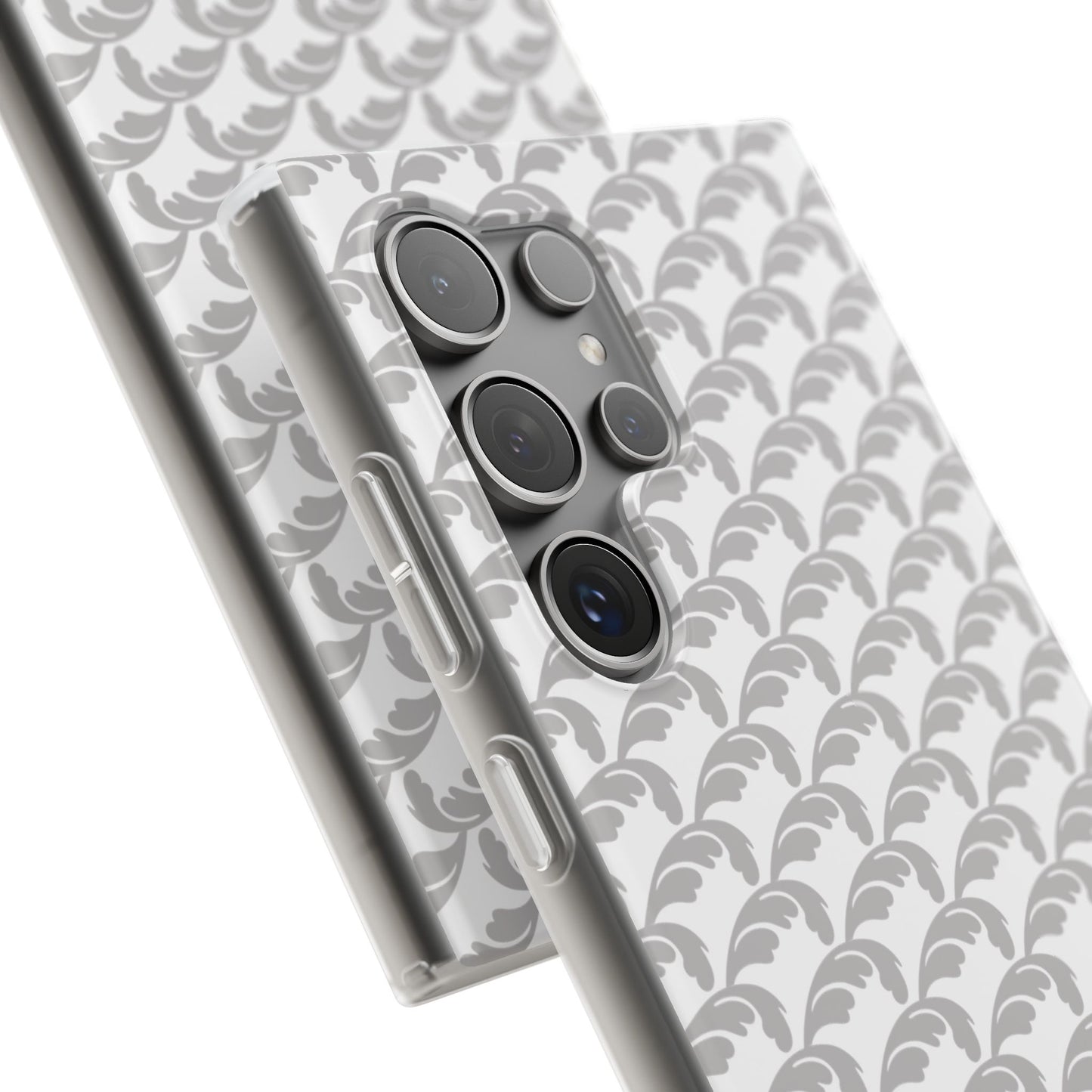 Beautiful Beloved Flourish (silver/white) - Flexi Phone Cases