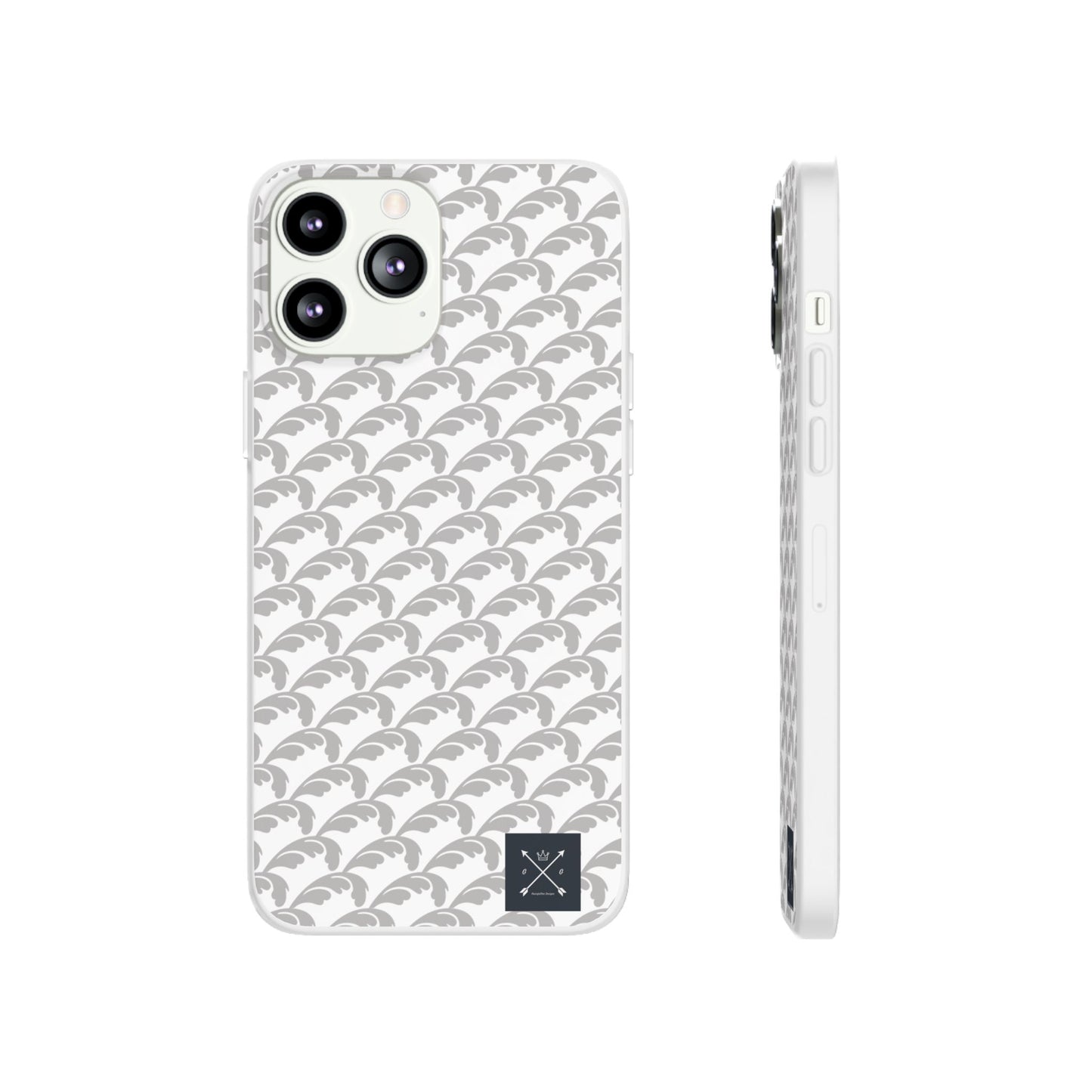 Beautiful Beloved Flourish (silver/white) - Flexi Phone Cases