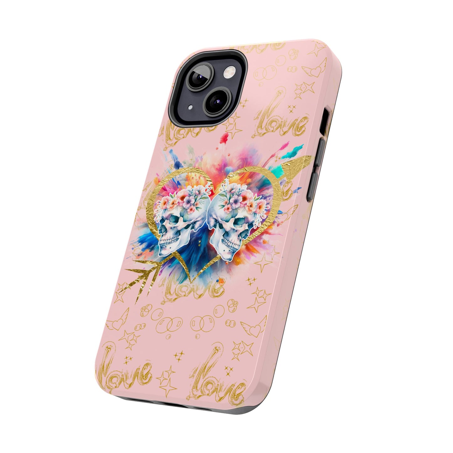 Love is Golden Watercolor (pink) - Tough Phone Cases