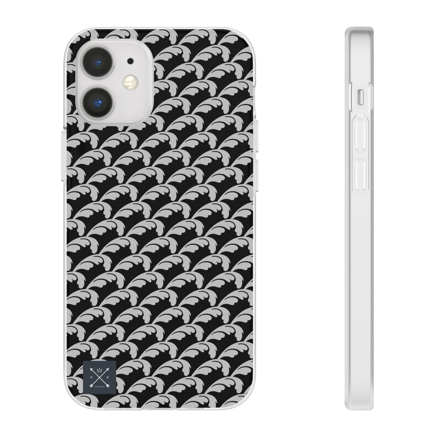 Beautiful Beloved Flourish (silver/black) - Flexi Phone Cases