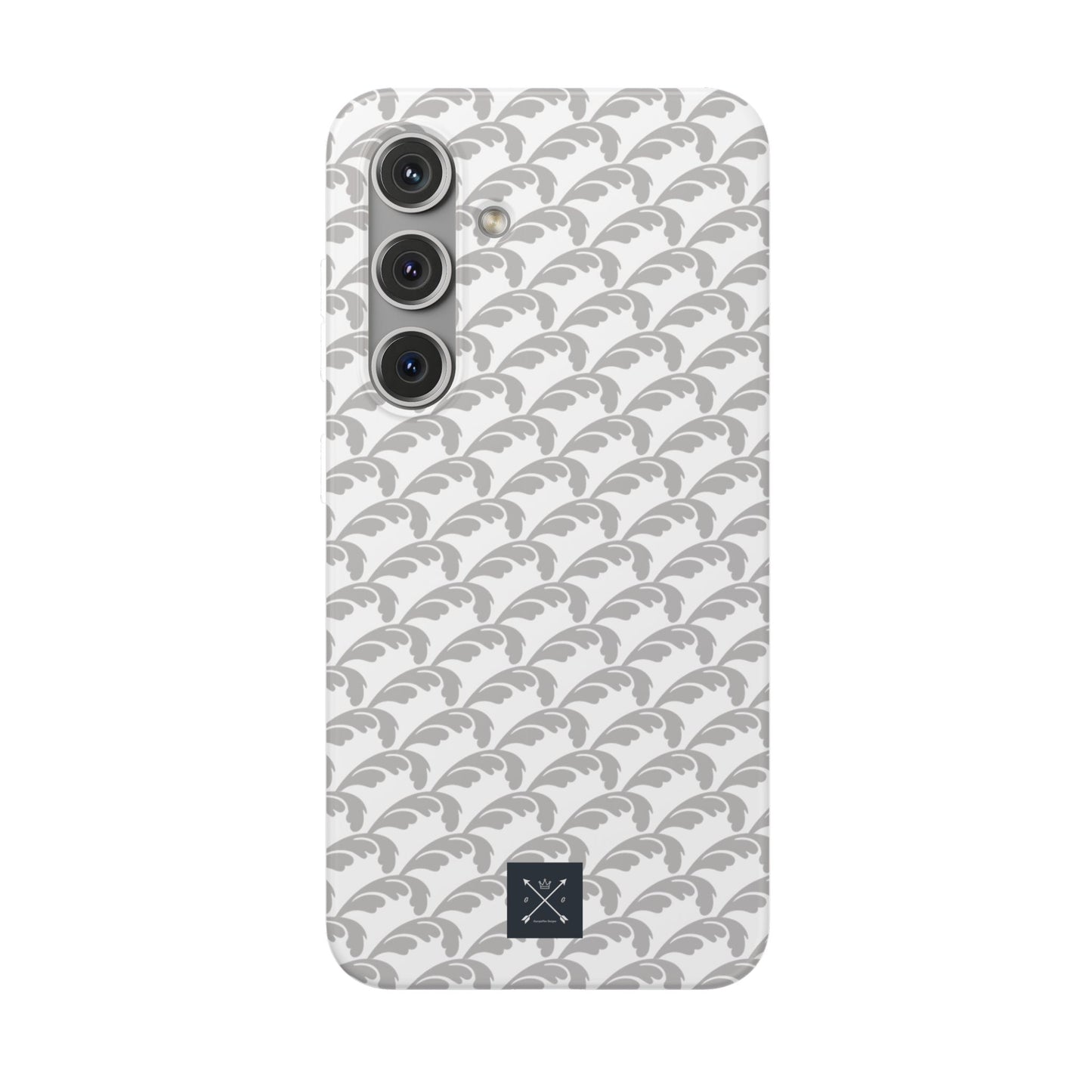 Beautiful Beloved Flourish (silver/white) - Flexi Phone Cases