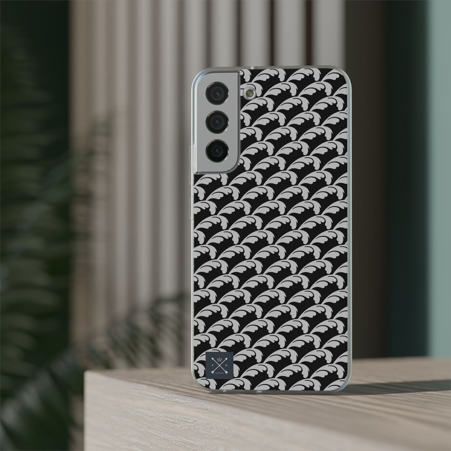 Beautiful Beloved Flourish (silver/black) - Flexi Phone Cases