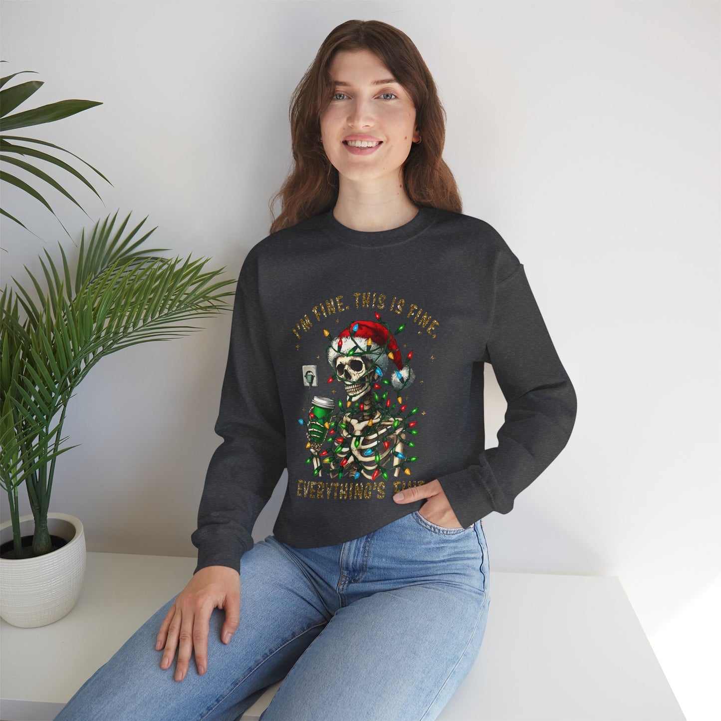 I'm Fine. This Is Fine. Everything Is Fine. - Unisex Heavy Blend™ Crewneck Sweatshirt