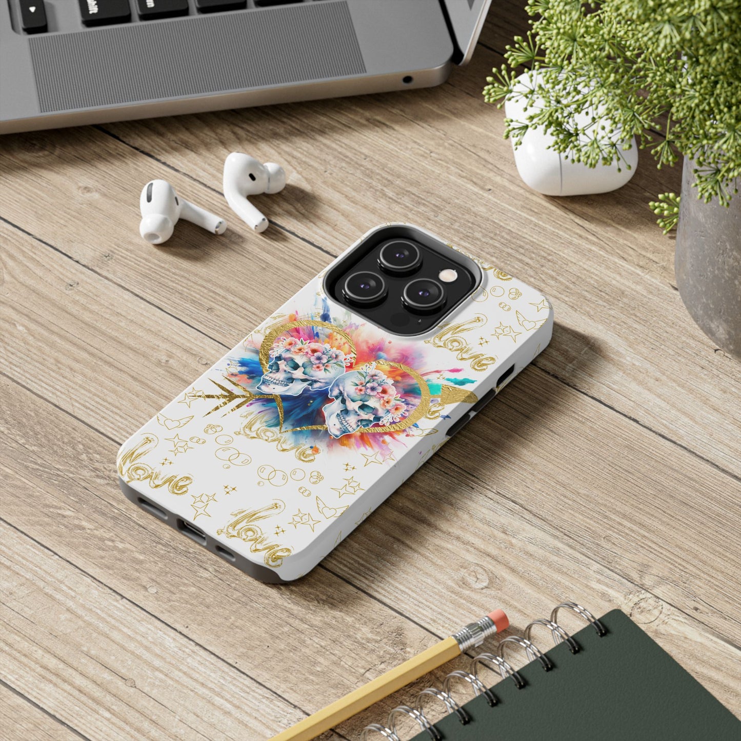 Love is Golden Watercolor - Tough Phone Cases