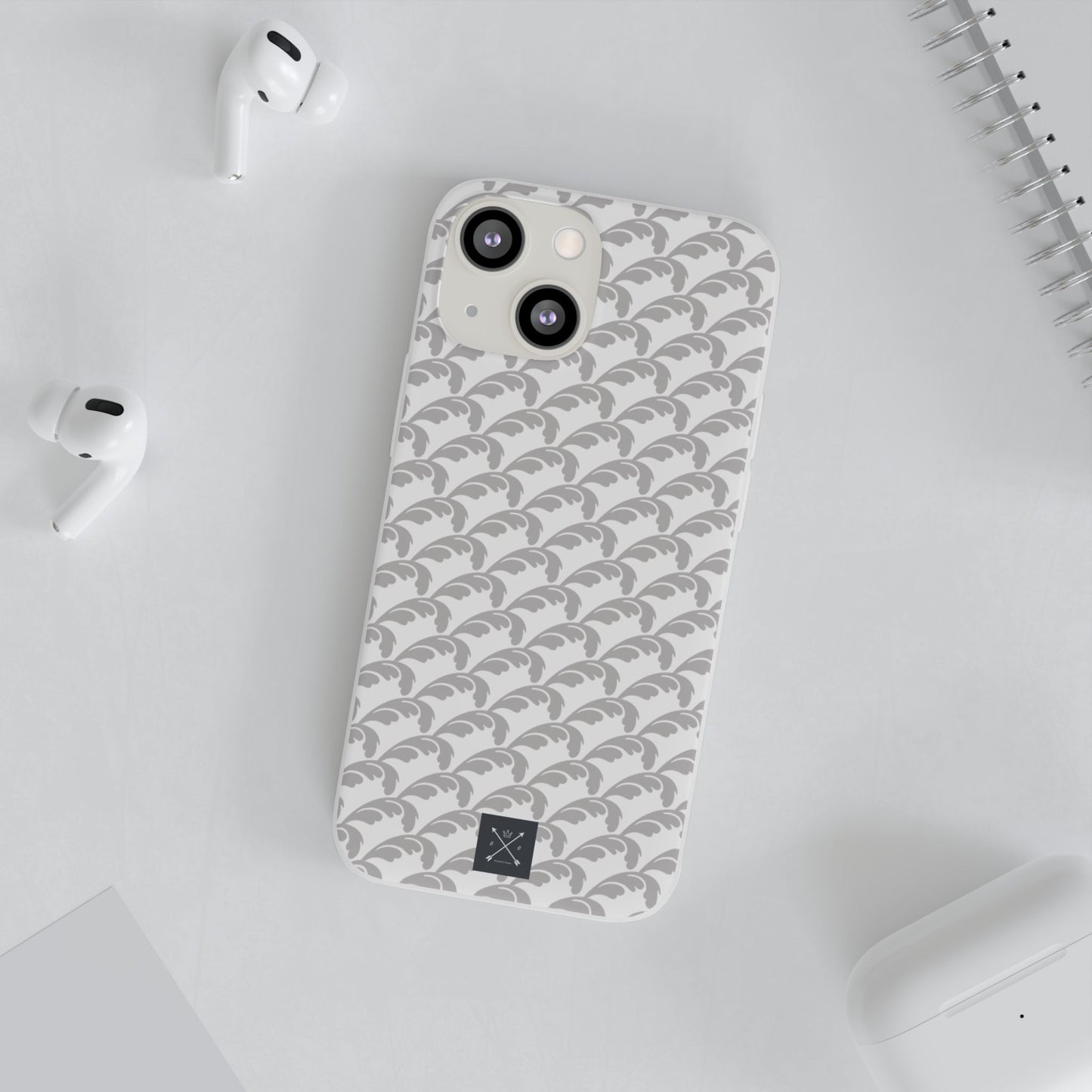 Beautiful Beloved Flourish (silver/white) - Flexi Phone Cases