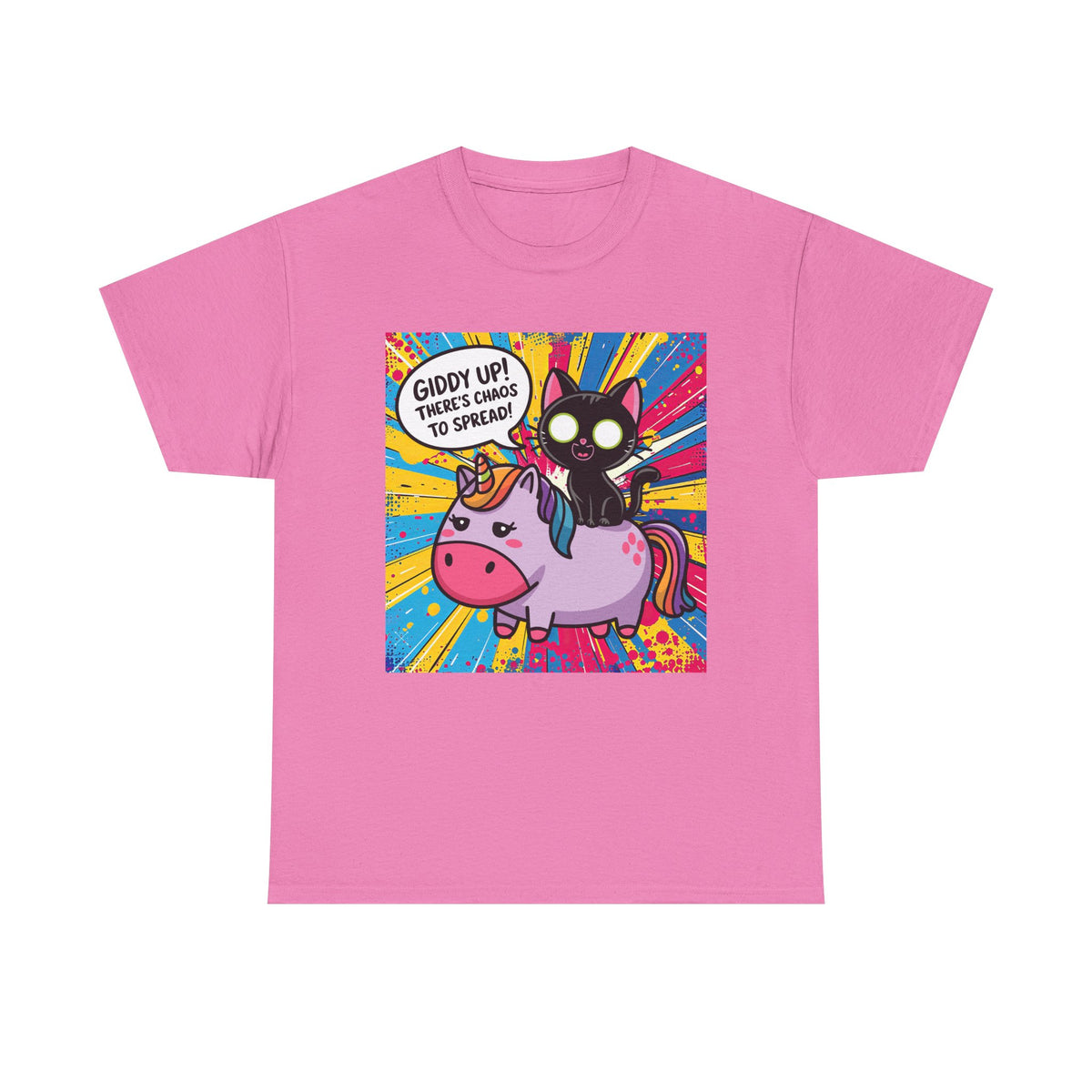 Giddy Up There’s Chaos To Spread - Unisex Heavy Cotton Tee