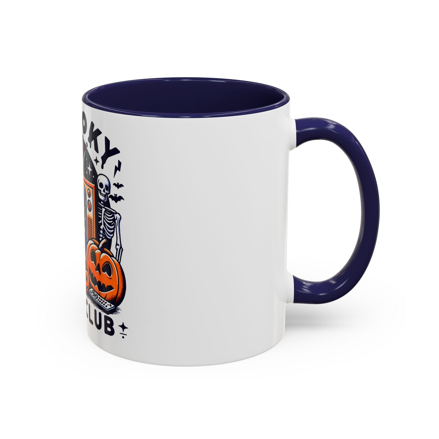 Spooky Movie Club Skeletons - Color Accent Coffee Mug