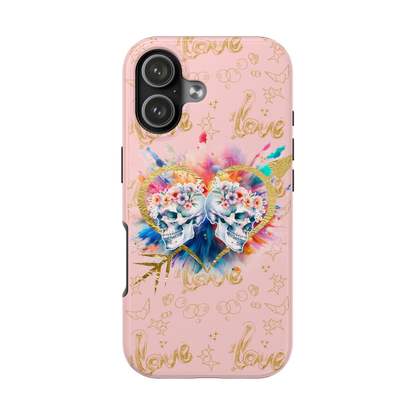 Love is Golden Watercolor (pink) - Tough Phone Cases