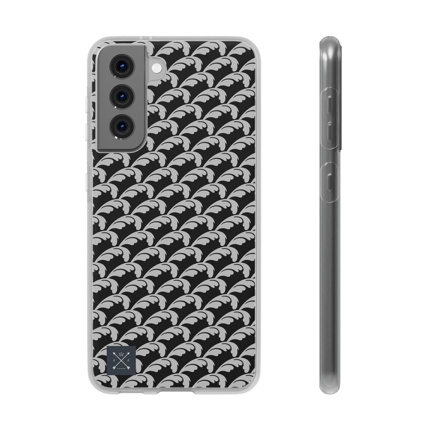 Beautiful Beloved Flourish (silver/black) - Flexi Phone Cases