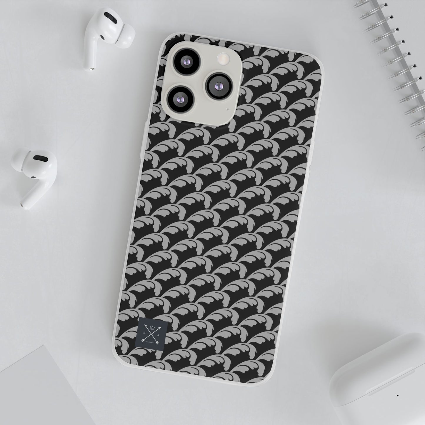 Beautiful Beloved Flourish (silver/black) - Flexi Phone Cases