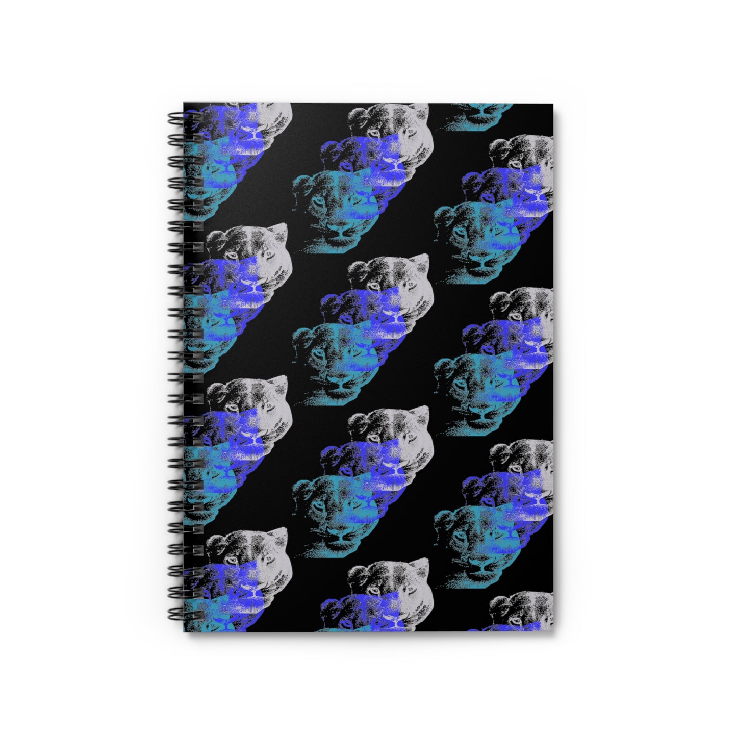 Lioness Arising - Spiral Notebook - Ruled Line - blk