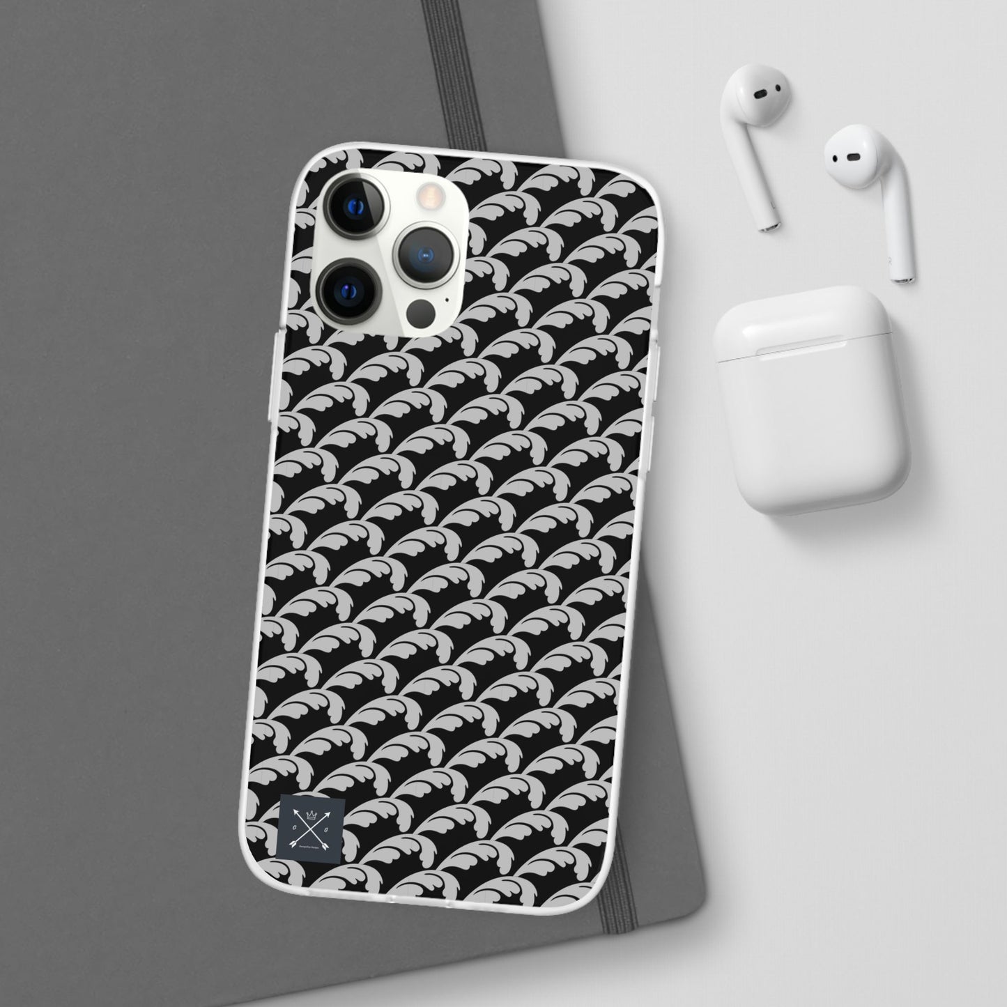 Beautiful Beloved Flourish (silver/black) - Flexi Phone Cases
