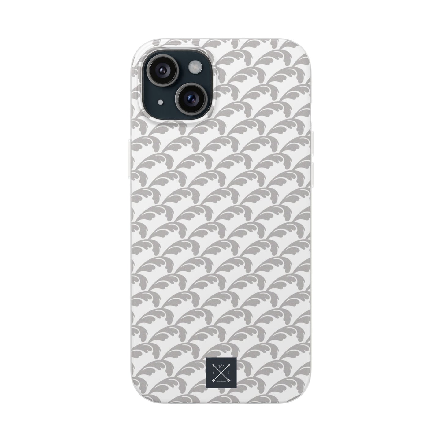 Beautiful Beloved Flourish (silver/white) - Flexi Phone Cases