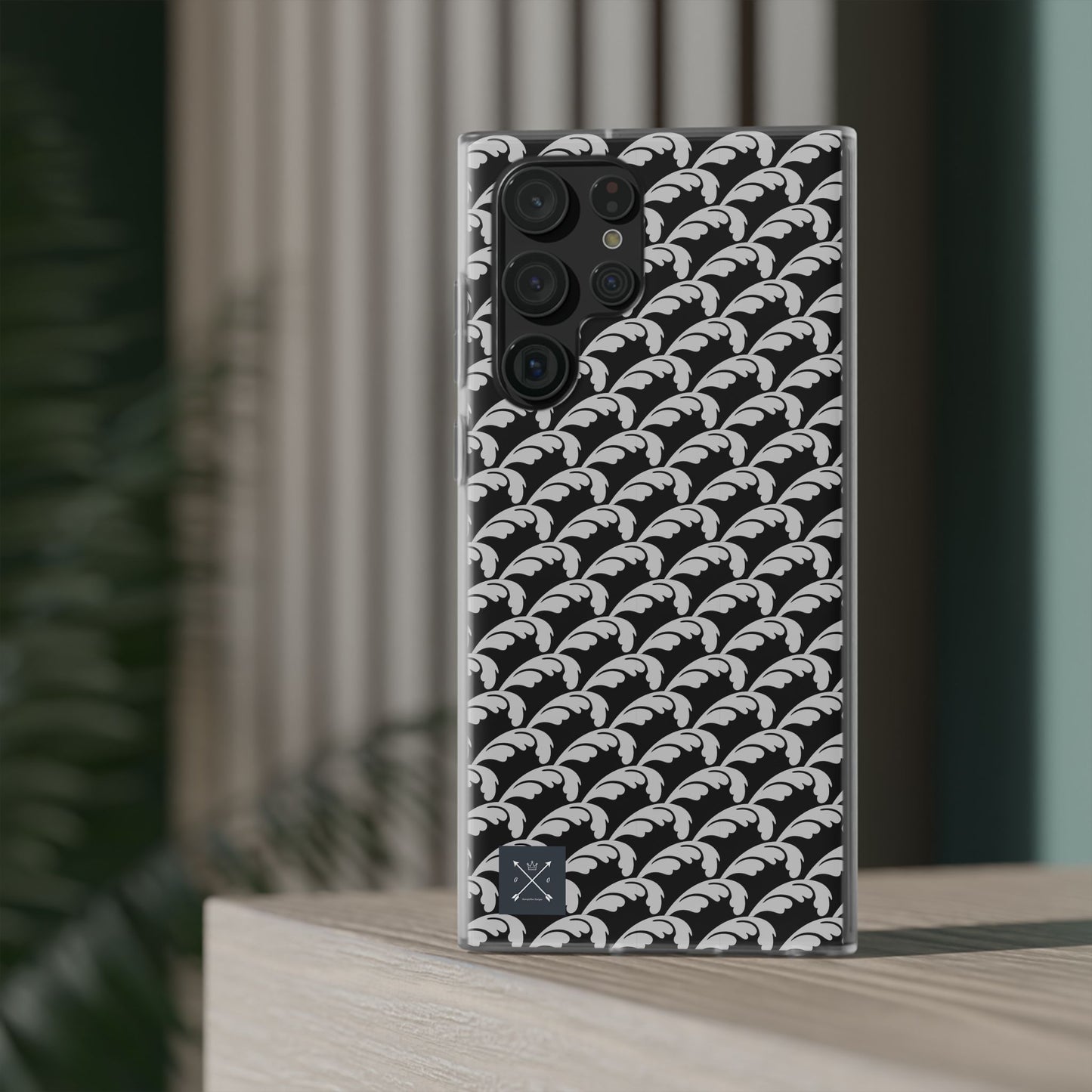 Beautiful Beloved Flourish (silver/black) - Flexi Phone Cases