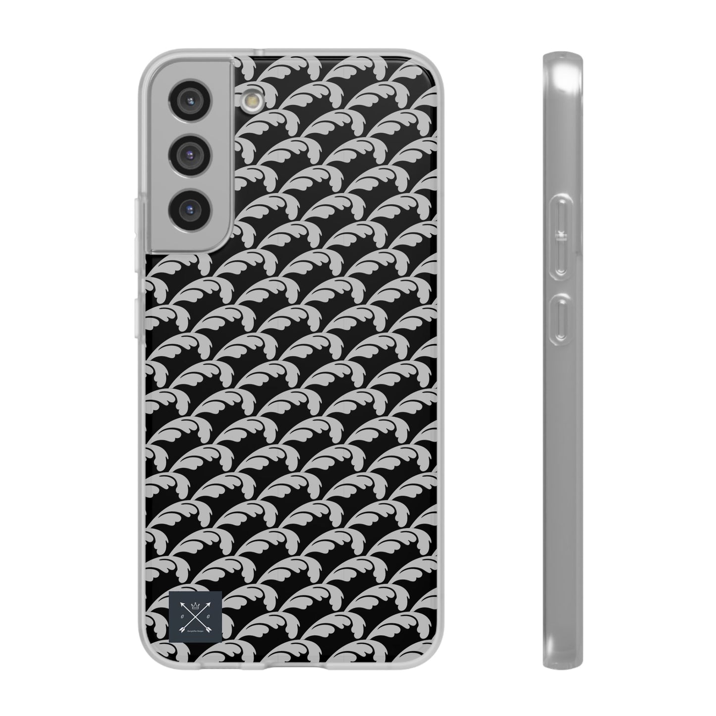 Beautiful Beloved Flourish (silver/black) - Flexi Phone Cases