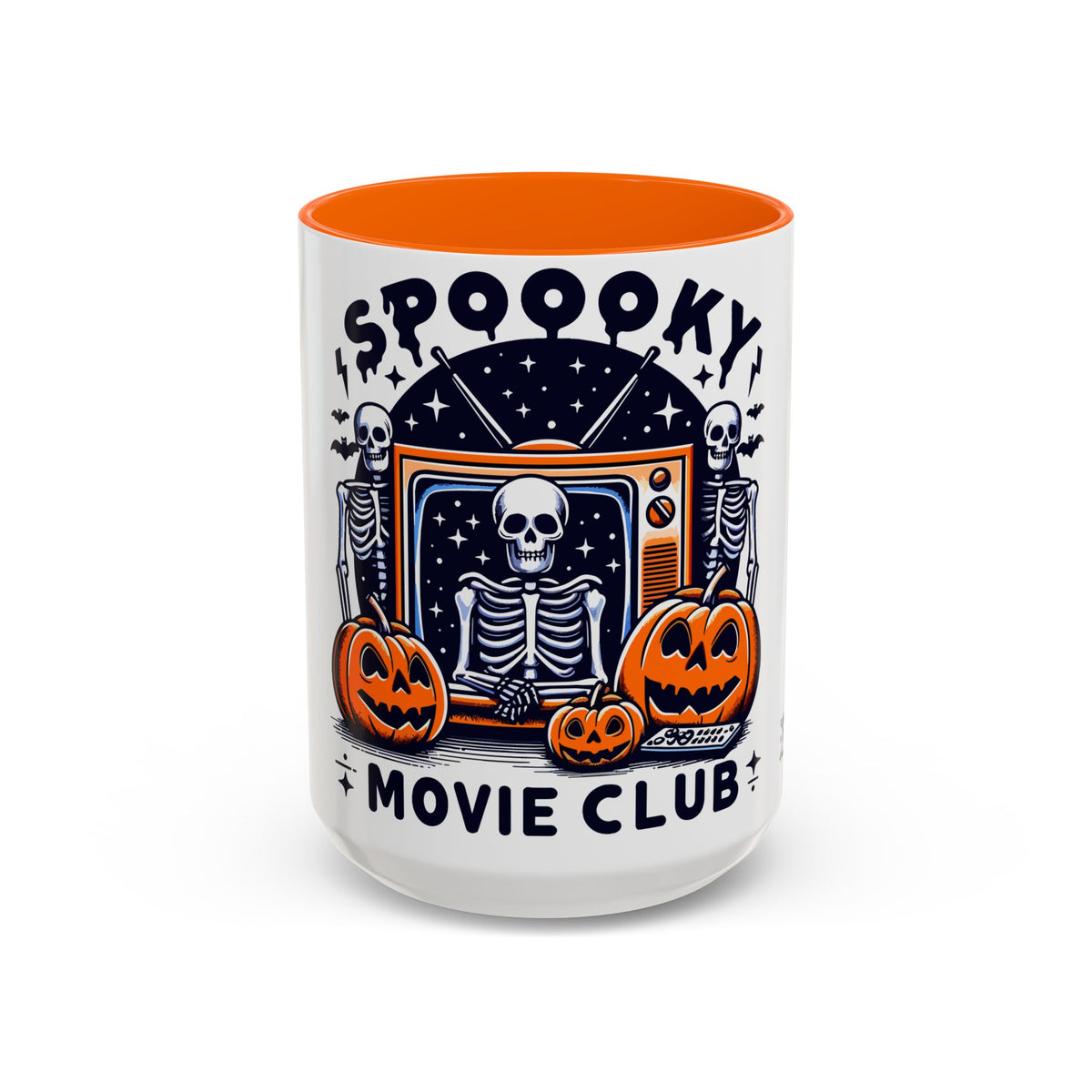 Spoooky Movie Club Skeletons - Color Accent Coffee Mug