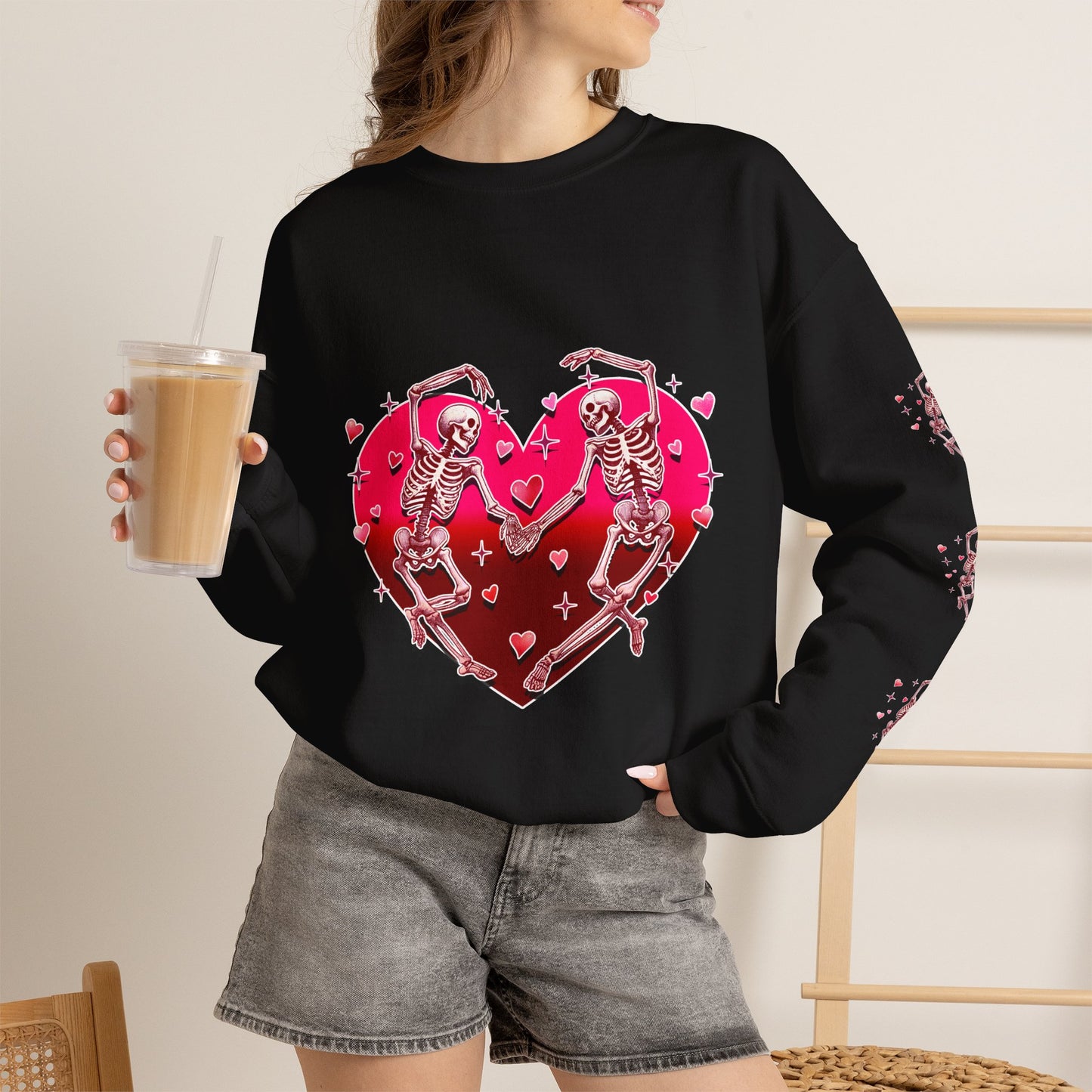 Dancing Skeleton Lovers - Crewneck Sweatshirt