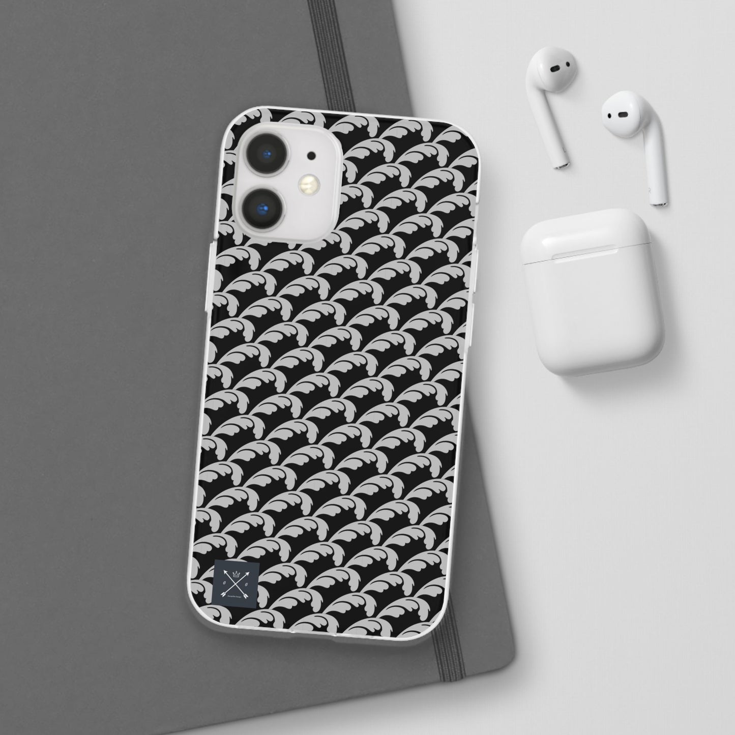 Beautiful Beloved Flourish (silver/black) - Flexi Phone Cases