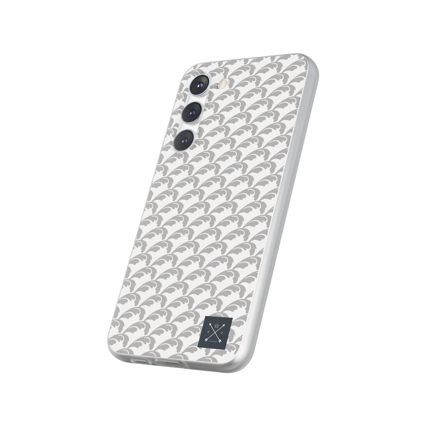 Beautiful Beloved Flourish (silver/white) - Flexi Phone Cases