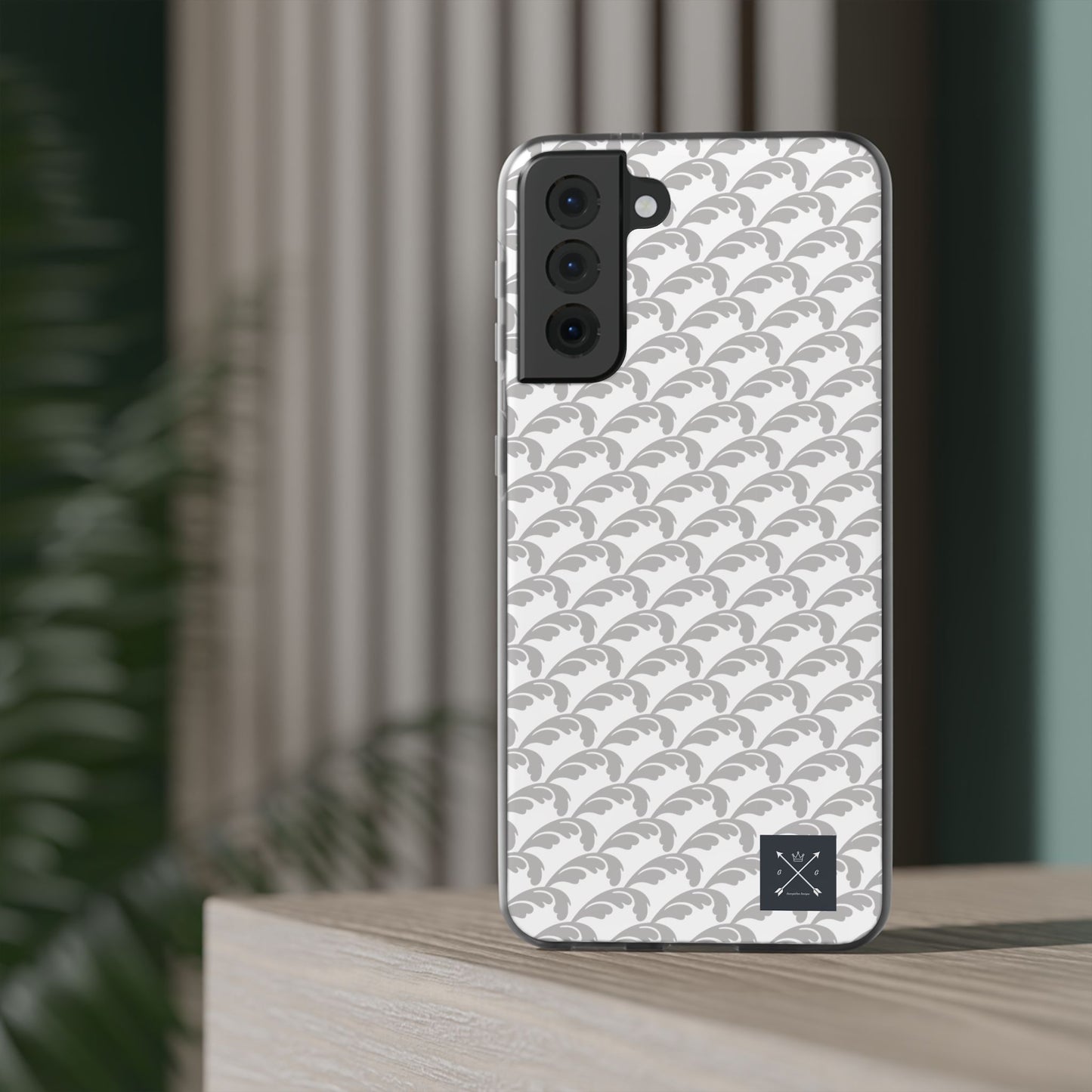 Beautiful Beloved Flourish (silver/white) - Flexi Phone Cases
