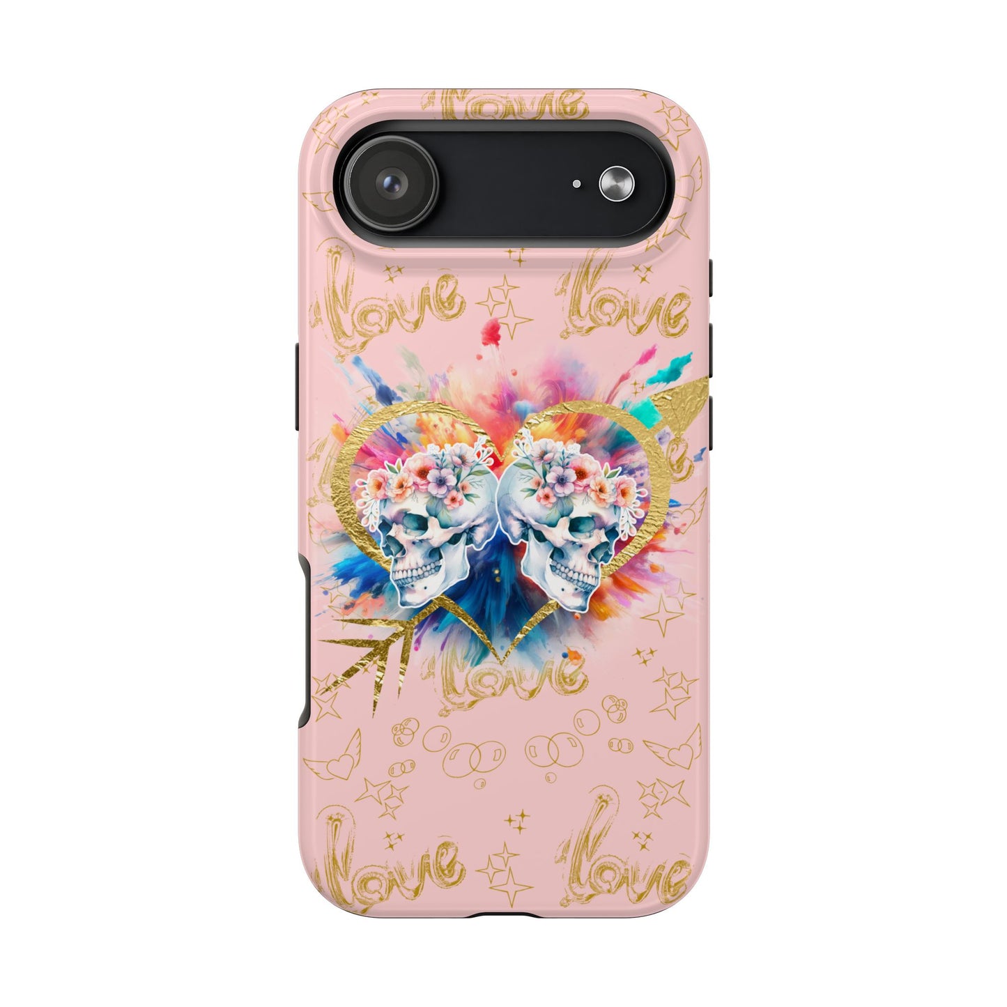 Love is Golden Watercolor (pink) - Tough Phone Cases
