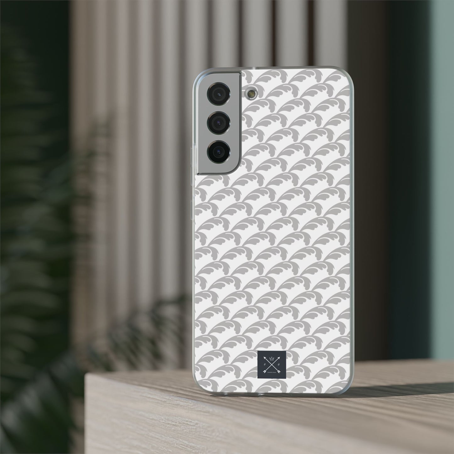 Beautiful Beloved Flourish (silver/white) - Flexi Phone Cases